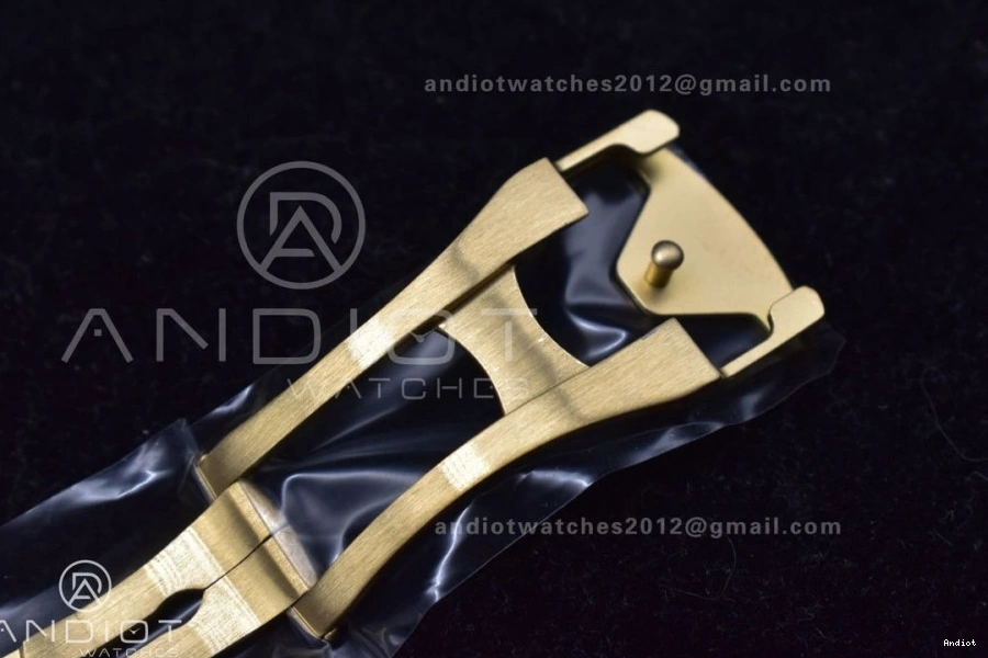 Manual Dial Moonwatch YG Green Speedmaster Strap Moonshine Green in Chrono Leather RMF Gold on Best Edition 0101